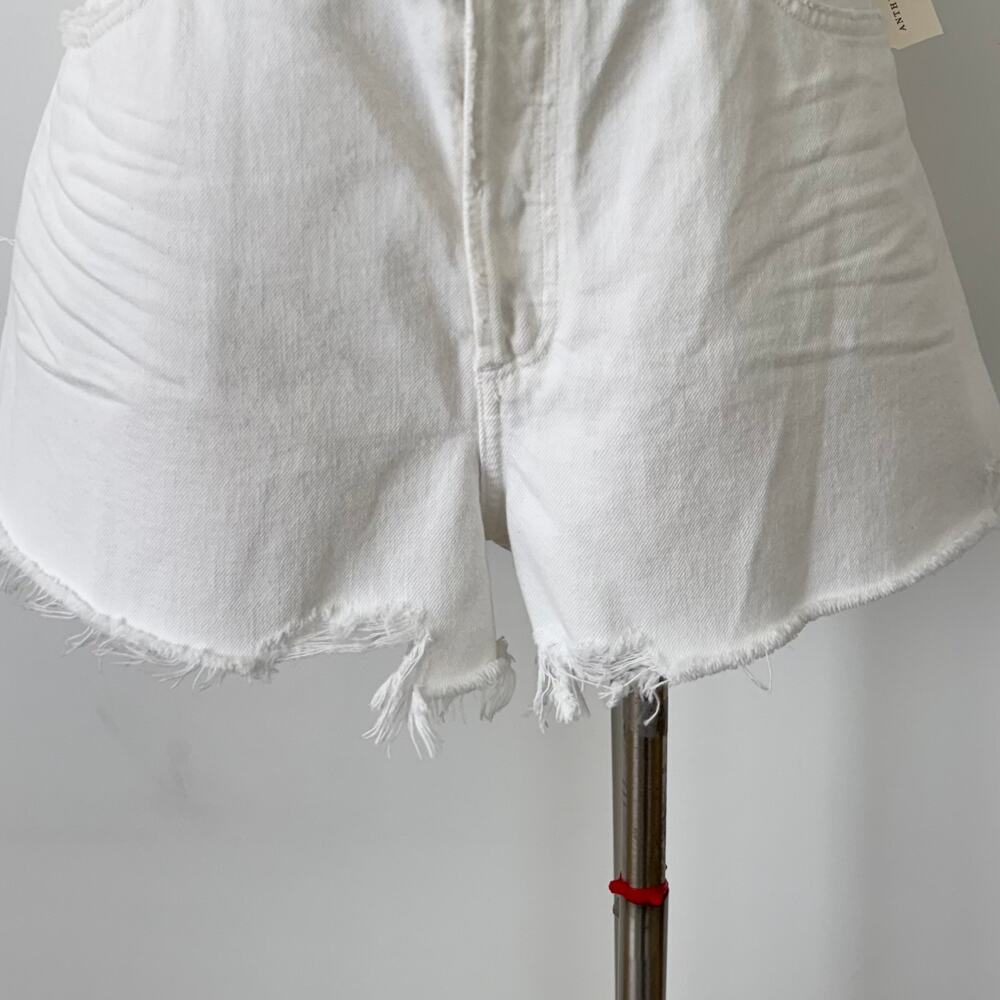 Agolde Anthropologie Parker Vintage Cutt-Off Shorts Denim Jeans in White 33 NWT - Picture 4 of 11